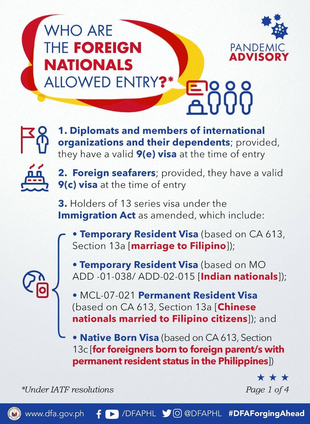 Advisory on Foreign Nationals Allowed to Enter PH1