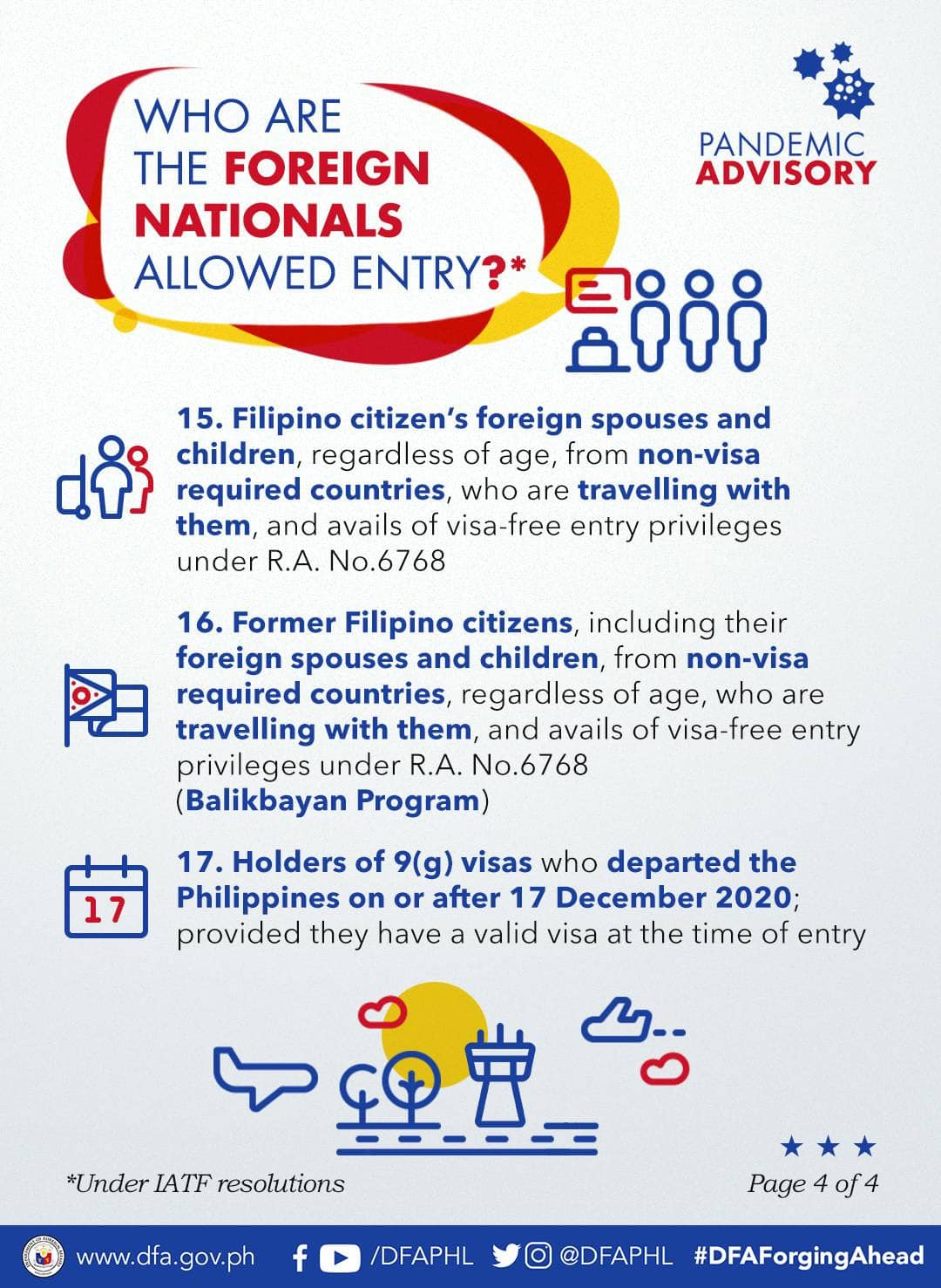 Advisory on Foreign Nationals Allowed to Enter PH4