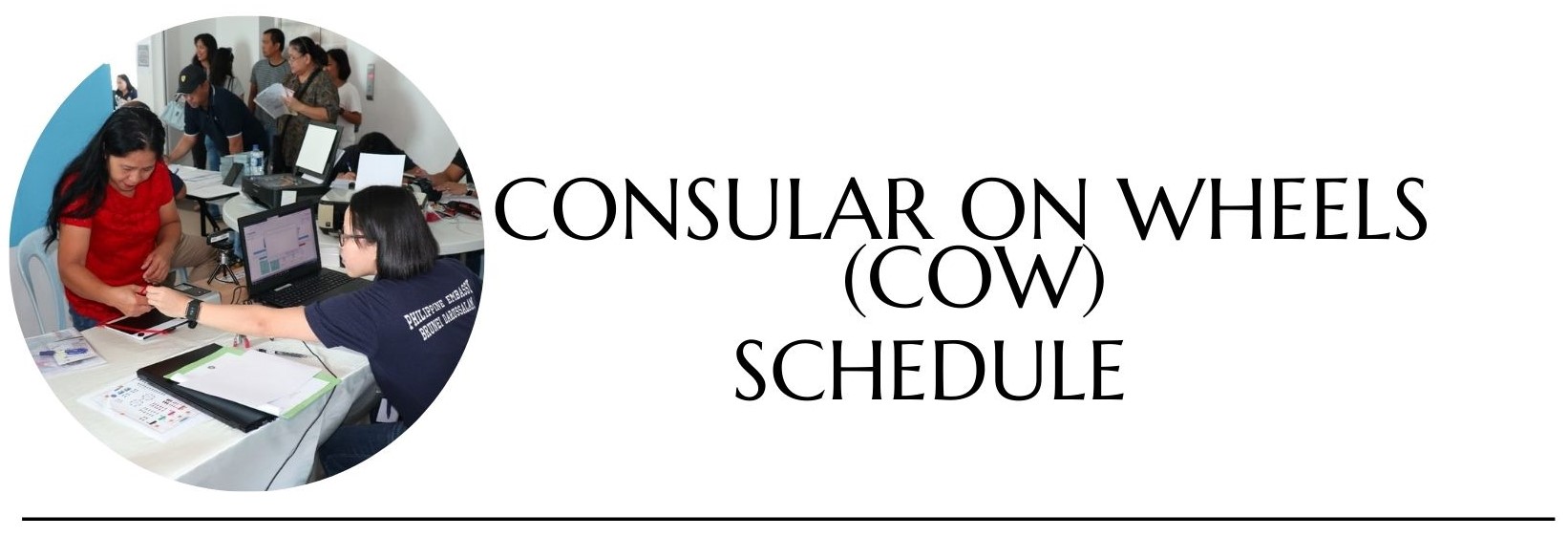 CONSULAR ON WHEELS SCHEDULE